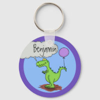 Cute, funny green dragon humour cartoon