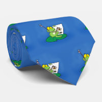 Cute funny green frog cartoon illustration