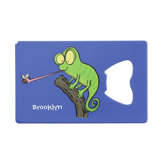 Cute funny green happy chameleon lizard cartoon (Front (Horizontal))