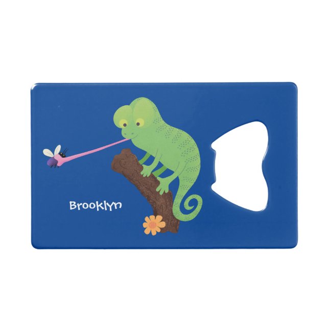 Cute funny green happy chameleon lizard cartoon (Front (Horizontal))