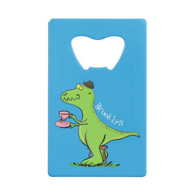Cute funny green t rex dinosaur cartoon (Front)