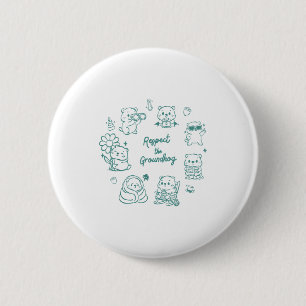 Cute Funny Groundhog Squad Day Teacher Mom Kids Me 6 Cm Round Badge
