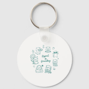 Cute Funny Groundhog Squad Day Teacher Mom Kids Me Key Ring