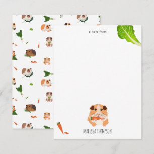 Cute Funny Guinea Pigs Pet Pattern Kids Card