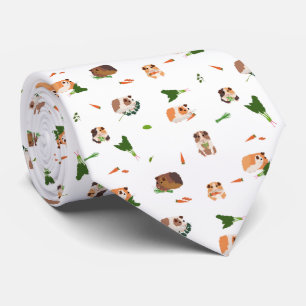 Cute Funny Guinea Pigs Pet Pattern Tie