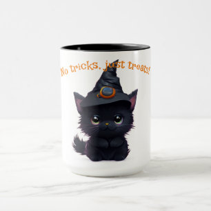 Cute funny Halloween black cat Mug