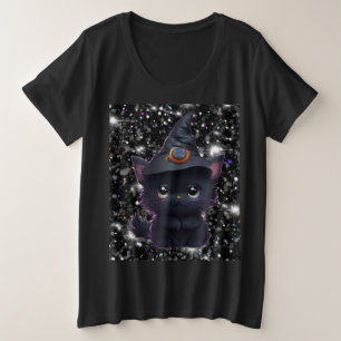 Cute funny Halloween black cat Plus Size T-Shirt