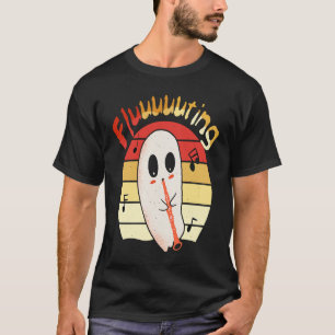 Cute & Funny Halloween Ghost Flute & Fluting  4 T-Shirt