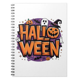 Cute funny halloween notebook