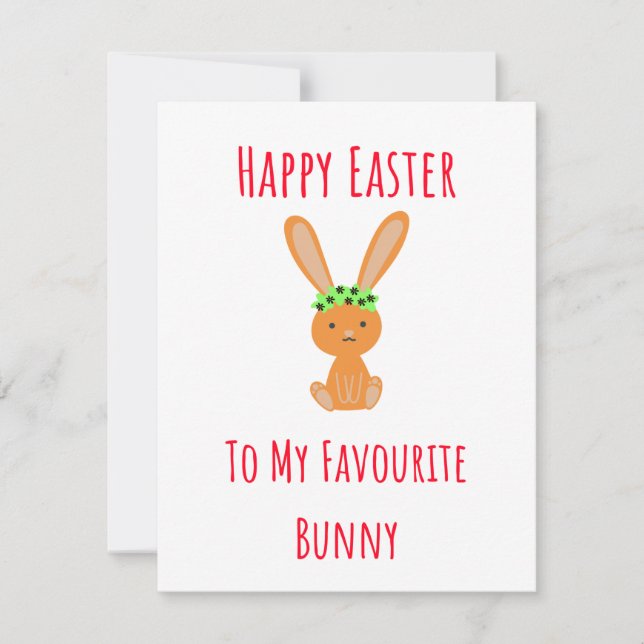 Cute Funny Happy Easter Card (Front)