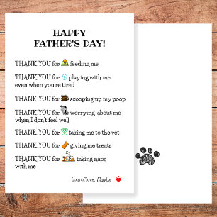 Cute Funny Happy Father's Day Card From The Dog