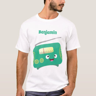 Cute funny happy retro radio cartoon T-Shirt