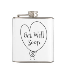 Cute Funny Heart Uplifting Character Get Well Soon