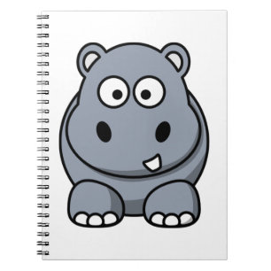 Cute Funny Hippo Spiral Notebook