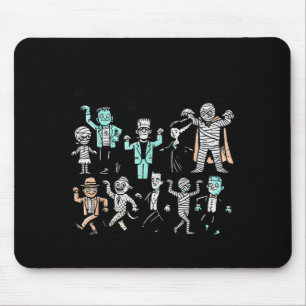 Cute Funny Horror Movies Lovers Mouse Pad
