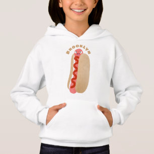 Cute funny hot dog Weiner cartoon