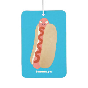 Cute funny hot dog Weiner cartoon Car Air Freshener