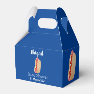 Cute funny hot dog Weiner cartoon Favour Box