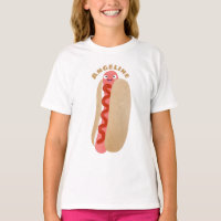 Cute funny hot dog Weiner cartoon 