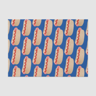 Cute funny hot dog Weiner cartoon Tissue Paper