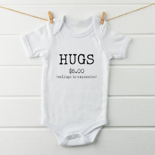 Cute Funny Hugs Baby Bodysuit