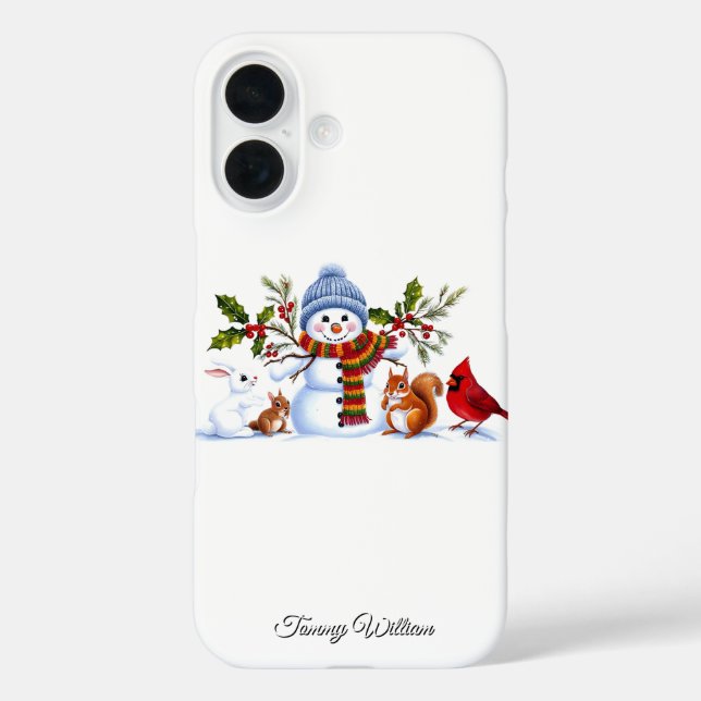 Cute Funny Humour Trendy Modern Merry Christmas Case-Mate iPhone Case (Back)