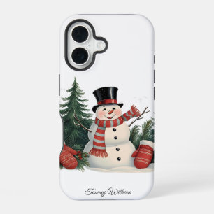 Cute Funny Humour Trendy Modern Merry Christmas iPhone 16 Case