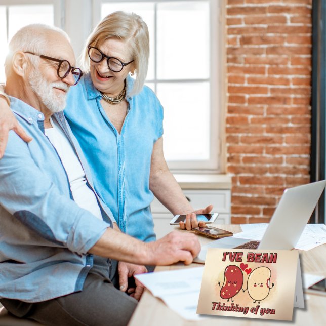 Cute Funny I've Bean Thinking of You Card (Creator Uploaded)