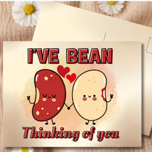 Cute Funny I've Bean Thinking of You Postcard