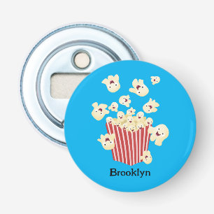 Cute funny jumping popcorn cartoon bottle opener