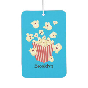 Cute funny jumping popcorn cartoon car air freshener