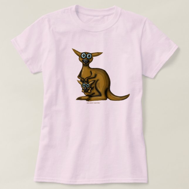 Cute funny kangaroo t-shirt design (Design Front)