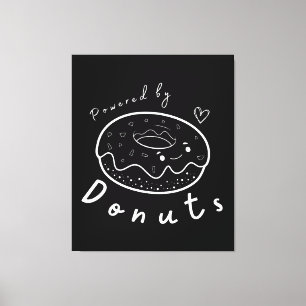 Cute Funny Kawaii Donut Quote Canvas Print
