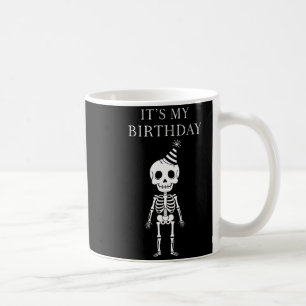 Cute Funny Kawaii Skeleton Birthday Skull Happy Wo Coffee Mug