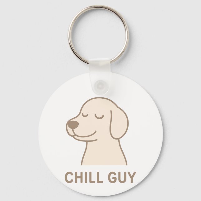 Cute Funny Keychain – “Chill Guy” Cartoon Dog (Front)