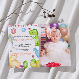 Cute Funny Kids Photo Birthday Invitation