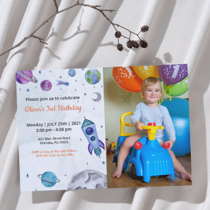 Cute Funny   Kids Photo Birthday Invitation