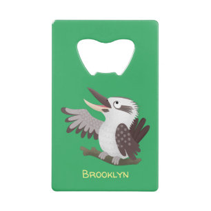 Cute funny laughing kookaburra cartoon