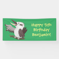 Cute funny laughing kookaburra cartoon