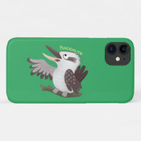 Cute funny laughing kookaburra cartoon