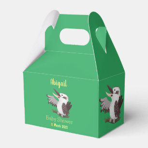 Cute funny laughing kookaburra cartoon favour box