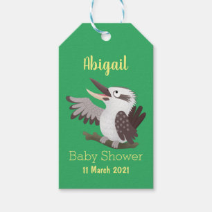 Cute funny laughing kookaburra cartoon gift tags
