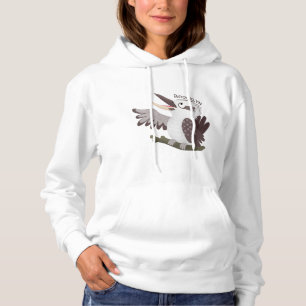 Cute funny laughing kookaburra cartoon hoodie