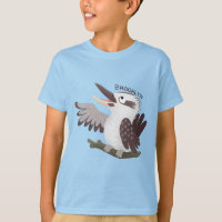 Cute funny laughing kookaburra cartoon