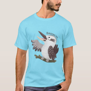 Cute funny laughing kookaburra cartoon T-Shirt