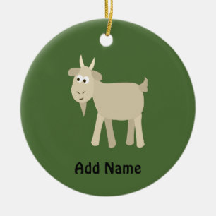 Cute Funny Little Goat Ceramic Tree Decoration