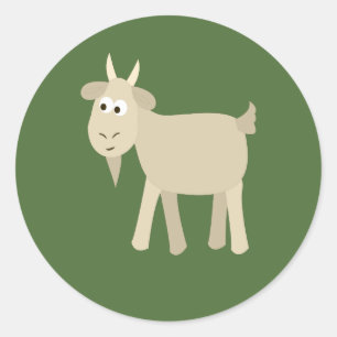 Cute Funny Little Goat Classic Round Sticker