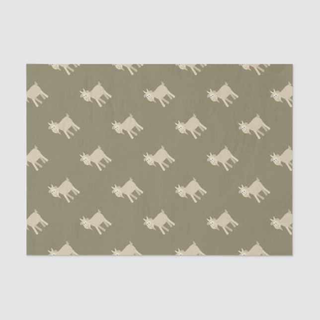 Cute Funny Little Goat Tissue Paper (Front)