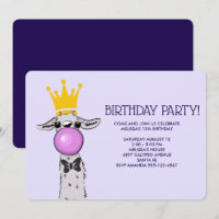 Cute Funny Llama Illustration Birthday Party