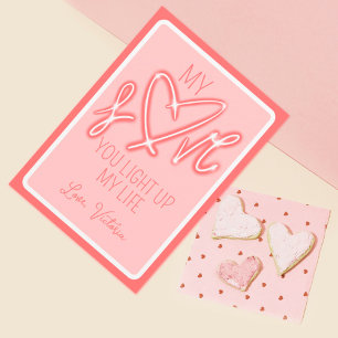Cute Funny Love Light Valentine's Day Holiday Card